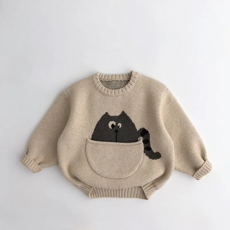 Animal Knit Pocket Jumpers