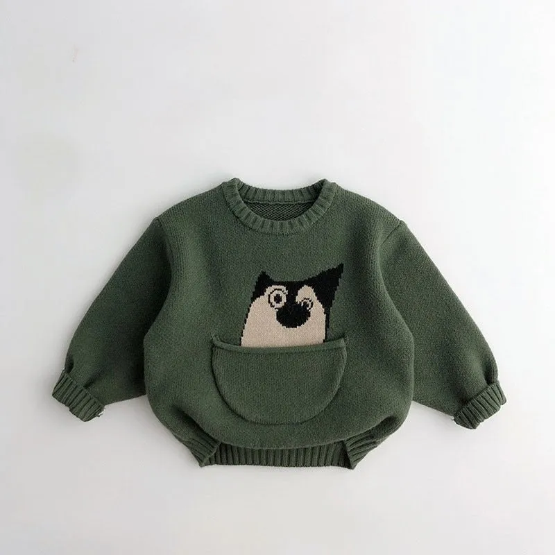 Animal Knit Pocket Jumpers