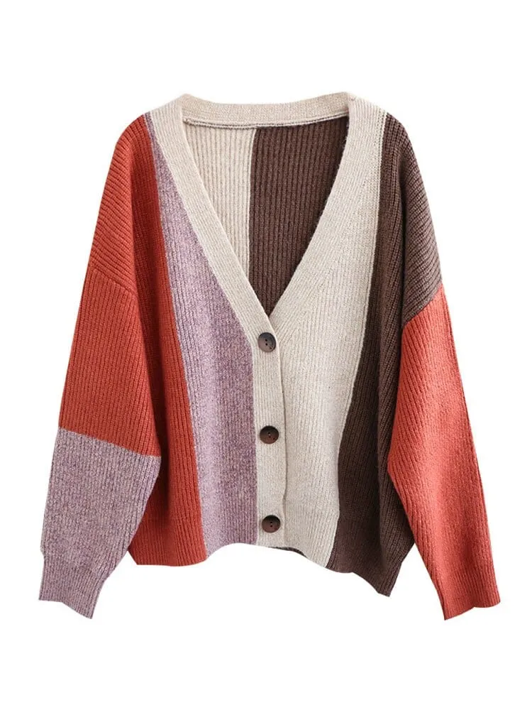 Knitted Harajuku V-Neck Cardigan