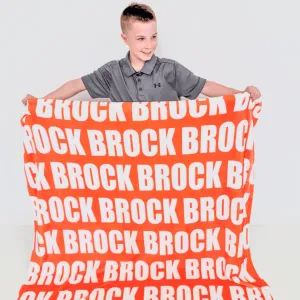 PERSONALIZED NAME BLANKET - BOLD FONT - ORANGE