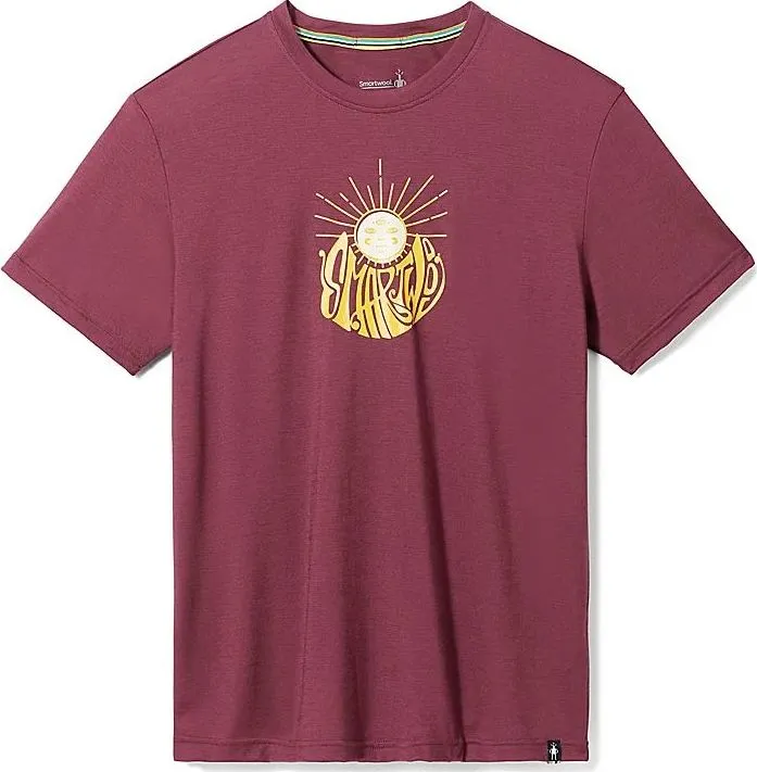 Smartwool Unisex Smartwool Sun Graphic Short Sleeve Tee Slim Fit Black Cherry | Buy Smartwool Unisex Smartwool Sun Graphic Short Sleeve Tee Slim Fit Black Cherry here | Outnorth