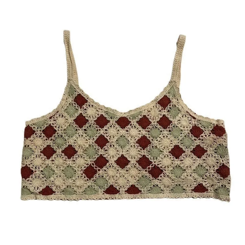 Vintage Knitted Hollow Cami Top